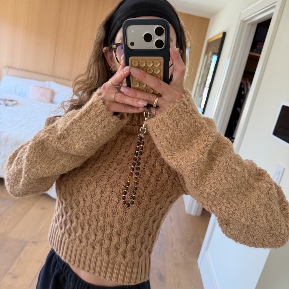 Lovers + Friends Camel Cowl Neck Sweater